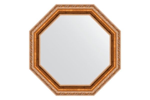 Зеркало настенное в багетной раме EVOFORM Octagon BY 3724, версаль бронза 52.2х52.2 см
