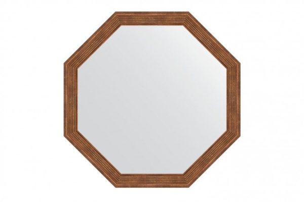 Зеркало настенное в багетной раме EVOFORM Octagon BY 3962, сухой тростник 64х64 см