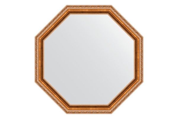 Зеркало настенное в багетной раме EVOFORM Octagon BY 3726, версаль бронза 72.2х72.2 см