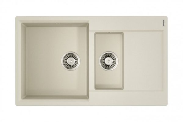 Мойка врезная с крылом OMOIKIRI Daisen 86-2-PA 4993473, пастила 86х51х19.5 см