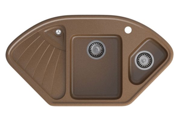 Мойка угловая врезная с крылом GRANFEST Corner GF-C-1040E 103.9х56х19 см