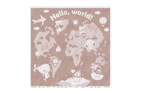 Полотенце детское махровое Hello, world! Хлопок, 100х100 см, 1 шт.