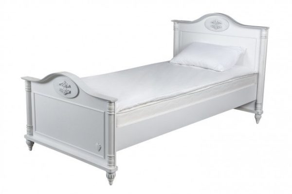 Кровать Romantic 100х200 см цвет белый