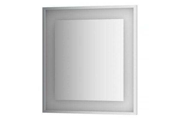 Зеркало настенное в багетной раме EVOFORM Ledside хром со встроенным LED-светильником, BY 2202 70х75 см