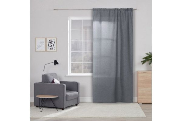 Штора на ленте MICASA Kosett 144х280 см, 1 шт., цвет серый