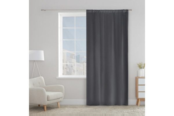 Штора MICASA Janelle 145х260 см, 1 шт., цвет графит