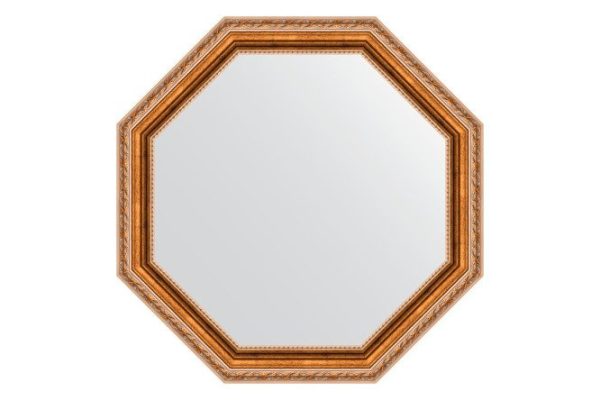 Зеркало настенное в багетной раме EVOFORM Octagon BY 3725, версаль бронза 62.2х62.2 см