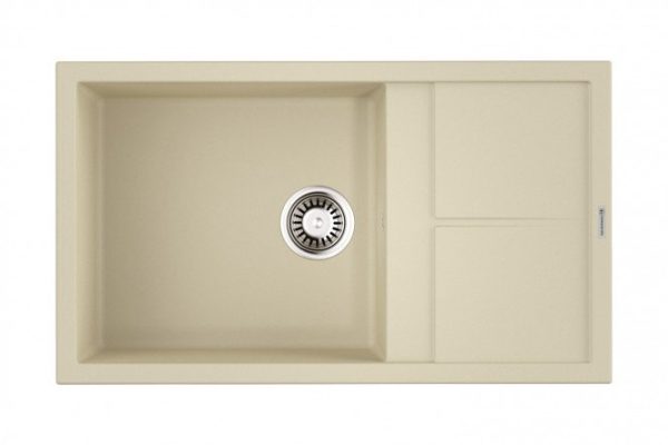 Мойка врезная с крылом OMOIKIRI Sumi 86-BE 4993647, ваниль 86х50х20 см
