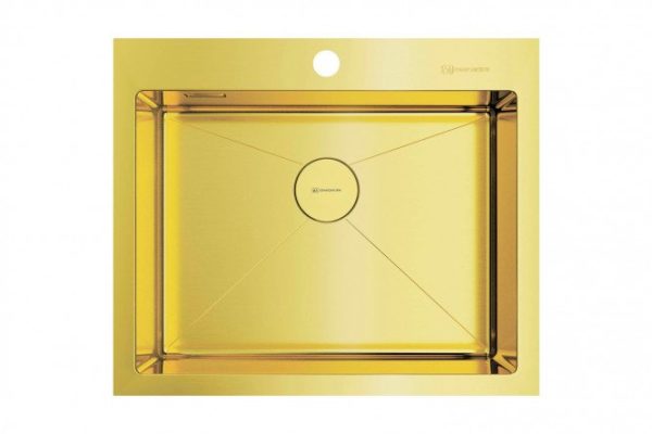 Мойка врезная OMOIKIRI Akisame 59-LG 4973082, светлое золото 59х51х20 см
