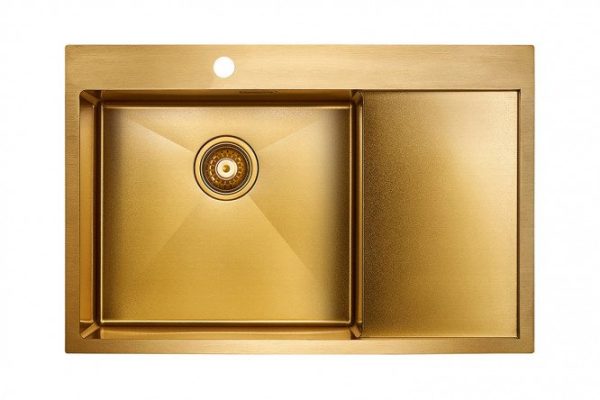 Мойка врезная PAULMARK Velten 78F PM807851-BGL левая с крылом 78х51х20 см