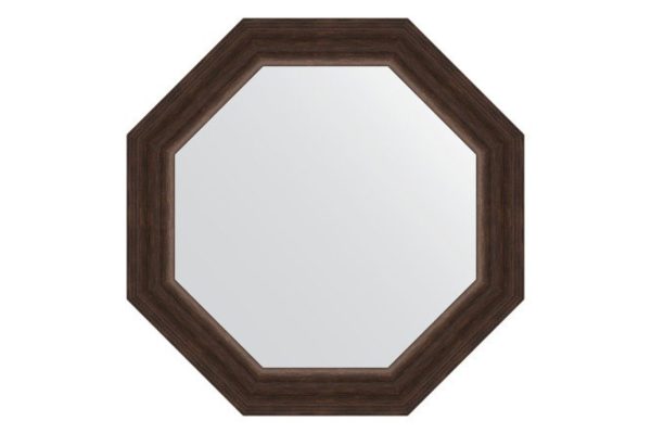 Зеркало настенное в багетной раме EVOFORM Octagon BY 3721, палисандр 51.6х51.6 см