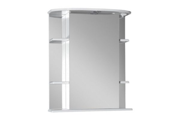 Зеркало-шкаф Магнолия 55 Э-Маг04055-01СвЛ с LED-подсветкой 55х72х25 см, Левый