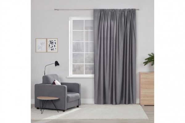 Портьера на ленте MICASA Luna 180х275 см, 1 шт., цвет серый