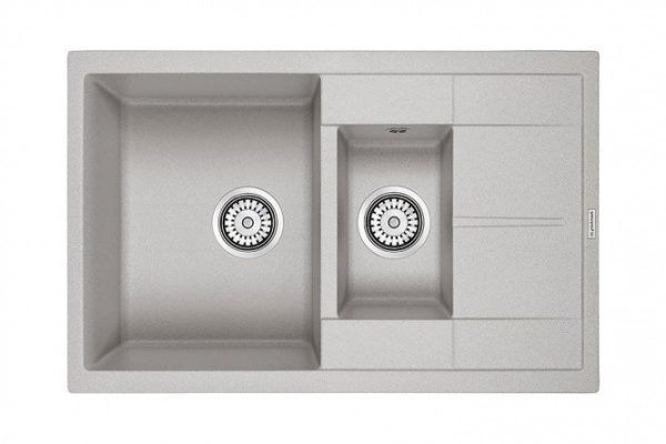 Мойка врезная с крылом PAULMARK Feste PM237850-GR 77.5х49.5х19.5 см