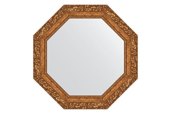 Зеркало настенное в багетной раме EVOFORM Octagon BY 3773, виньетка бронзовая 65.4х65.4 см