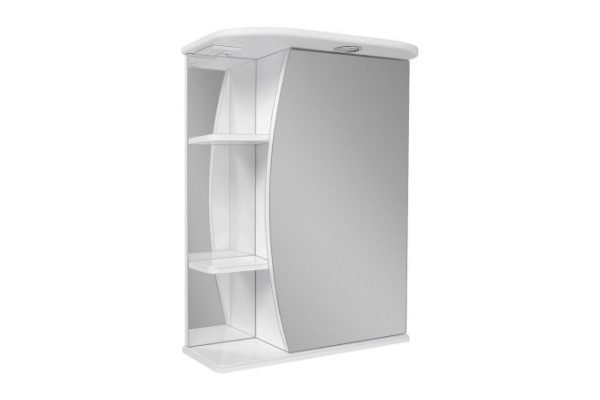 Зеркало-шкаф Луна 60 Э-Лун02060-01СвП с LED-подсветкой 60х72х25 см, Правый