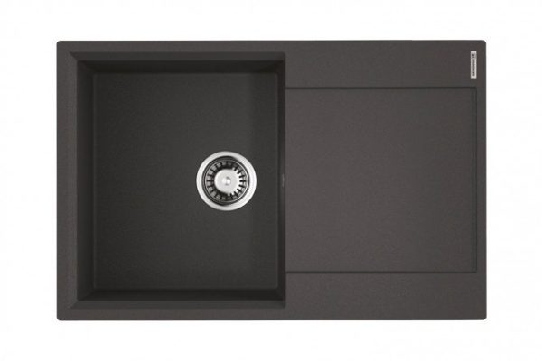 Мойка врезная с крылом OMOIKIRI Daisen 78-BL 4993327, чёрный 78х51х19 см
