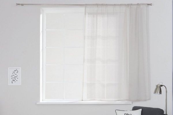 Тюль для кухни MICASA Elma 150х180 см, 1 шт., цвет серый