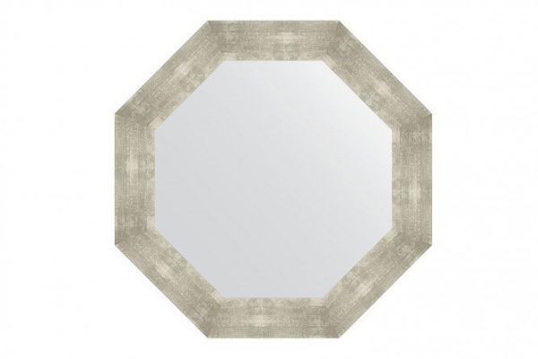 Зеркало настенное в багетной раме EVOFORM Octagon BY 7359, алюминий 71х71 см