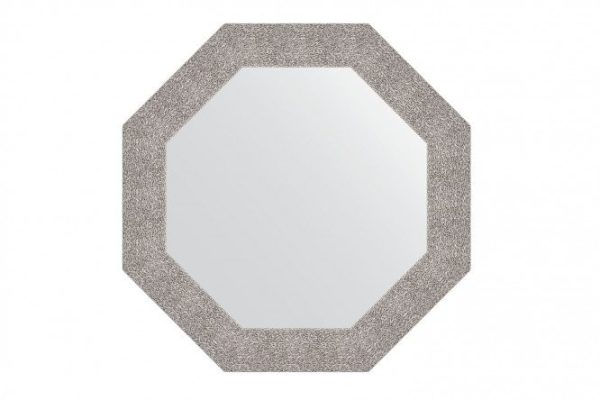 Зеркало настенное в багетной раме EVOFORM Octagon BY 7353, чеканка серебряная 71х71 см