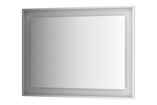 Зеркало настенное в багетной раме EVOFORM Ledside хром со встроенным LED-светильником, BY 2212 120х90 см