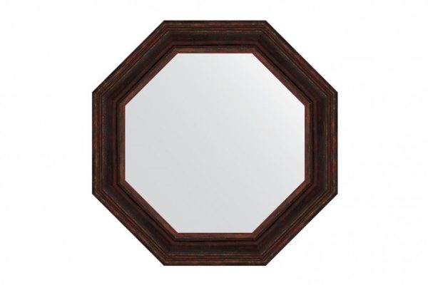 Зеркало настенное в багетной раме EVOFORM Octagon BY 7369, тёмный прованс 74х74 см