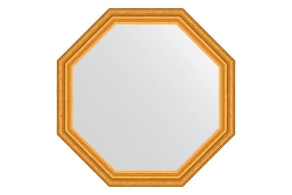 Зеркало настенное в багетной раме EVOFORM Octagon BY 3735, состаренное золото 72.6х72.6 см