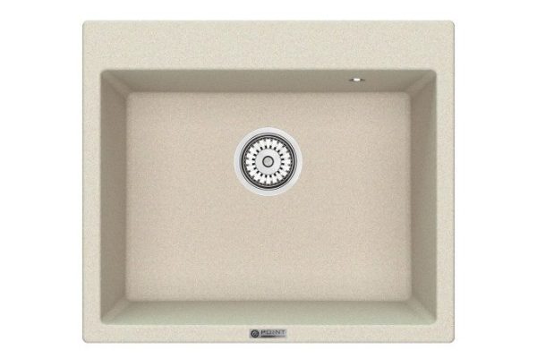 Мойка кухонная врезная POINT Бинга 60 PN3003BG, светло-бежевый 60х52х22 см