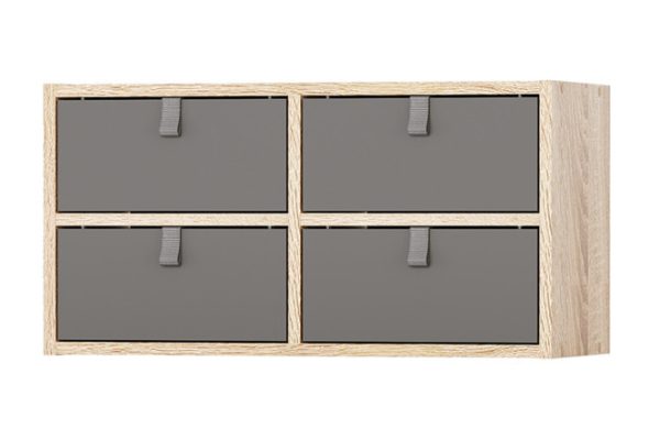 Стеллаж Bricks 2 секции с ящиками