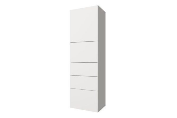 Шкаф 3 двери и 2 ящика Оскар 60х192 с push to open, белый