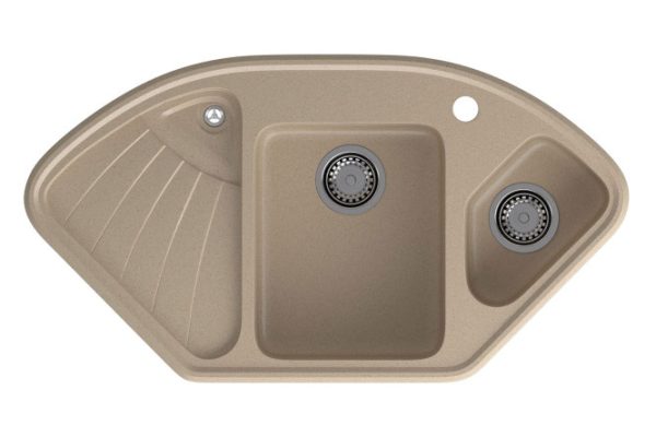 Мойка угловая врезная с крылом GRANFEST Corner GF-C-1040E 103.9х56х19 см