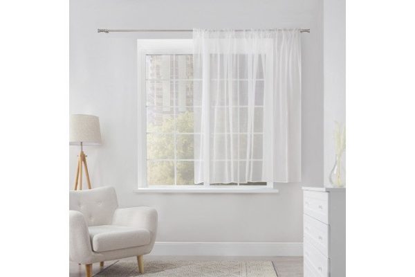 Тюль для кухни MICASA Lianna 295х180 см, 1 шт., цвет белый