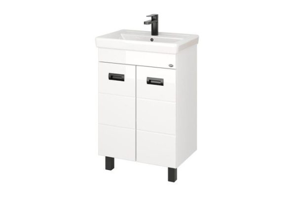 Тумба напольная ONIKA Балтика-Квадро Black 105552 50.5 см, цвет каркаса белый, фасада белый