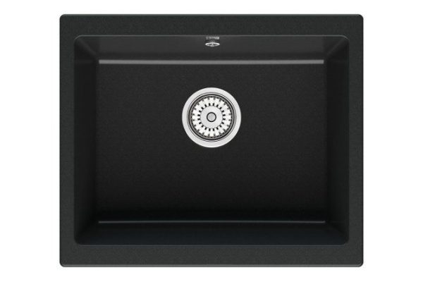 Мойка кухонная врезная POINT Сидли 55 PN3007B, чёрный 55х46х22 см