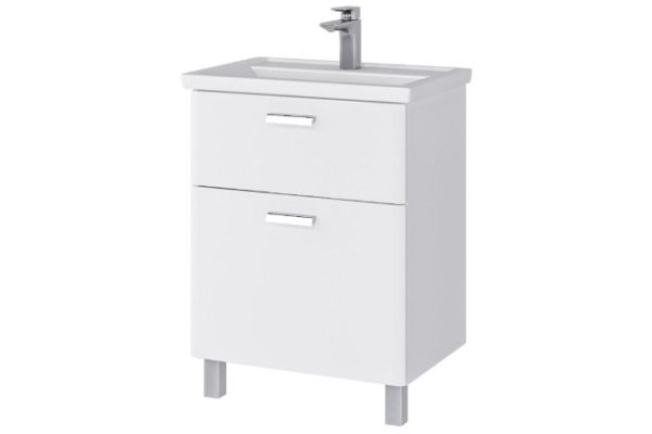Тумба напольная Sanstar Gretta 330.1-1.5.1. 56.4 см, цвет каркаса белый, фасада белый