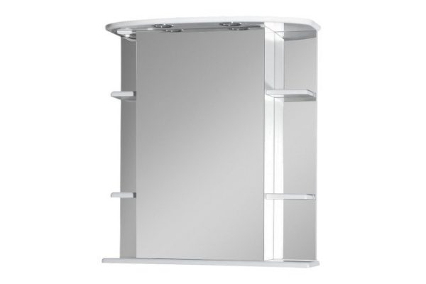 Зеркало-шкаф Магнолия 65 Э-Маг04065-01СвП с LED-подсветкой 65х72х25 см, Правый