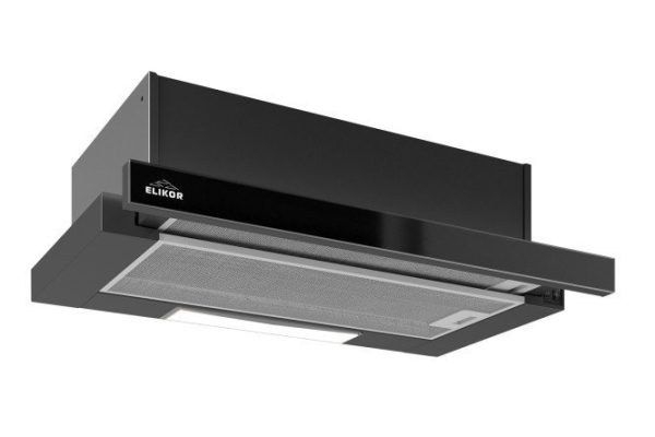 Вытяжка ELIKOR Интегра glass 60П-400-В2Л КВ II М-400-60-499 цвет чёрный, 60х30.3х30.8 см
