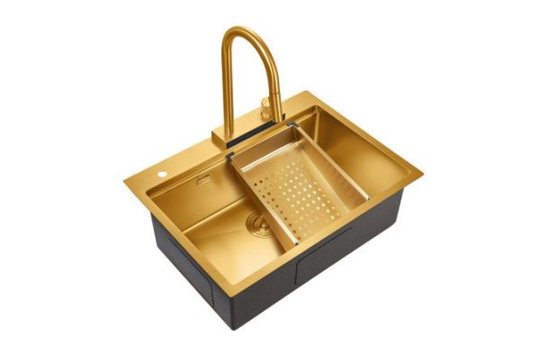 Мойка врезная со смесителем MILACIO Steel Denia 68 MC.77418 50х68х22.5 см