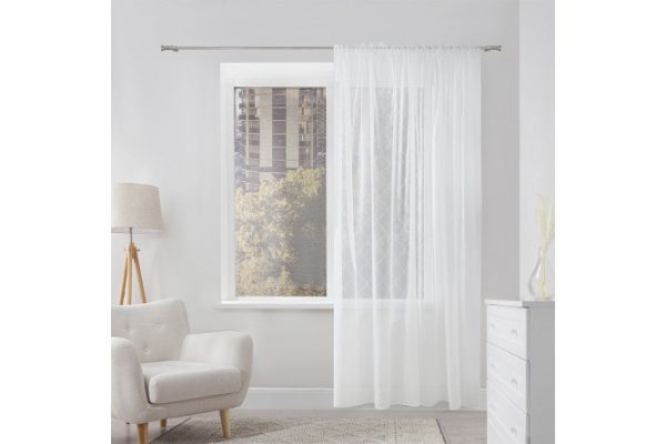 Тюль MICASA Batty 290х260 см, 1 шт., цвет белый