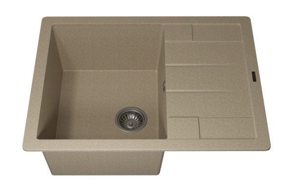 Мойка кухонная врезная с крылом Quartz UPD-03 3910202109 65х51х21.7 см