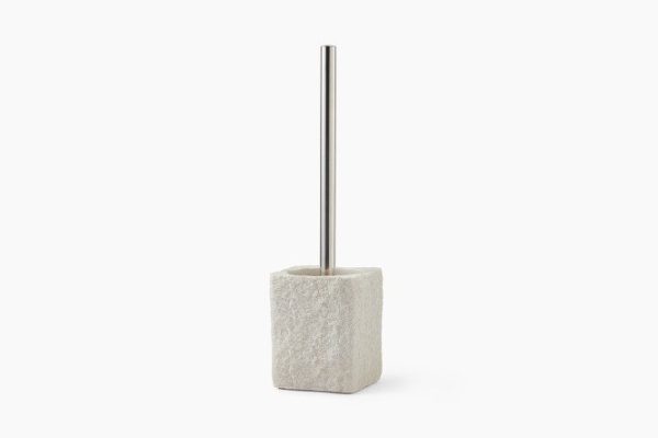 Ёршик для унитаза Stone бежевый 9.5х34.5х9.5 см, Полирезин