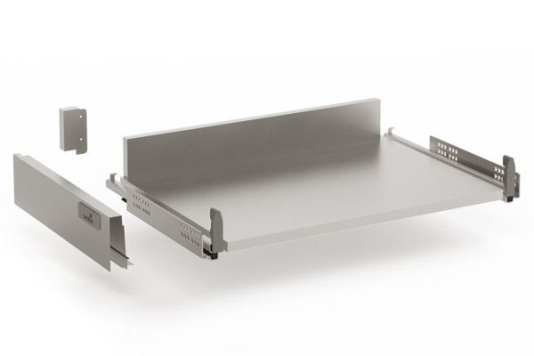 Выдвижной ящик низкий шкафа с push to open полного выдвижения Hettich InnoTech 56.8х8.4х47 см