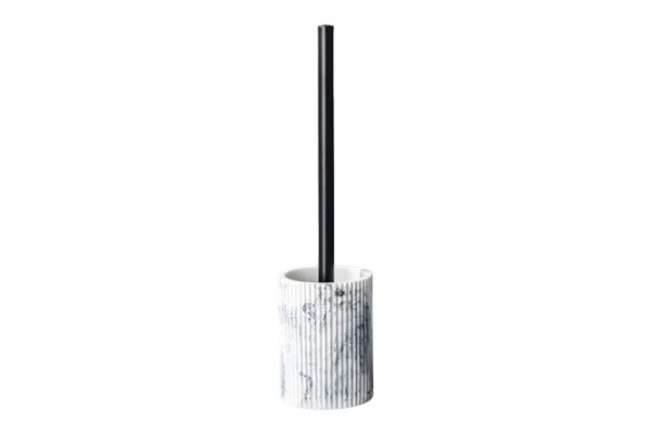 Туалетный ёрш в подставке EVIO Marble 9.6х38х9.6 см, Полирезин