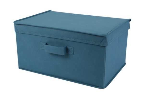 Короб с крышкой Аквамарин для хранения 40x25x30 см