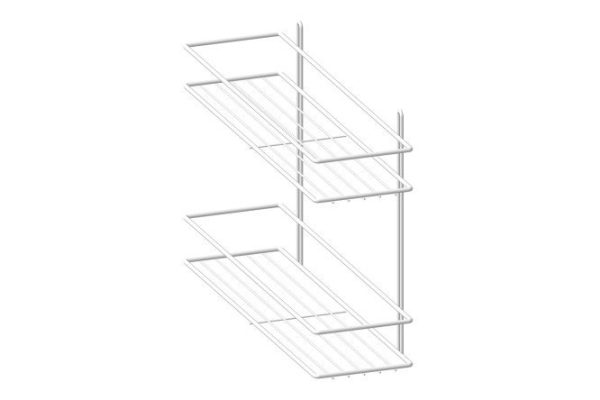 Полка прямая 2-ярусная П0001907 настенная 40x27.5x11 см