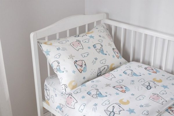 Комплект постельного белья MICASA kids Cats Поплин, 112х147 см