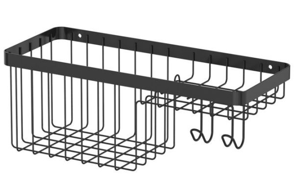 Полка с мыльницей и крючками Nifioli 30x11.5x12 см