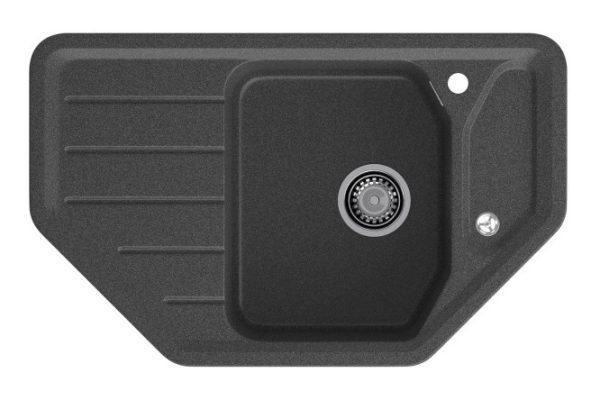 Мойка угловая врезная с крылом GRANFEST Corner GF-C-800E 80х50х20 см