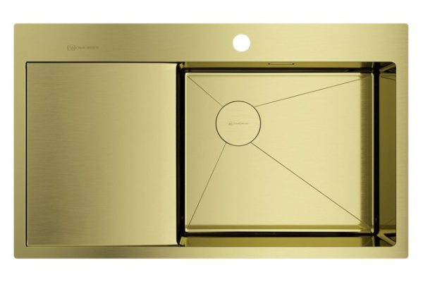 Мойка врезная с крылом OMOIKIRI Akisame 86-R Side-LG 4997046 86х51х20 см