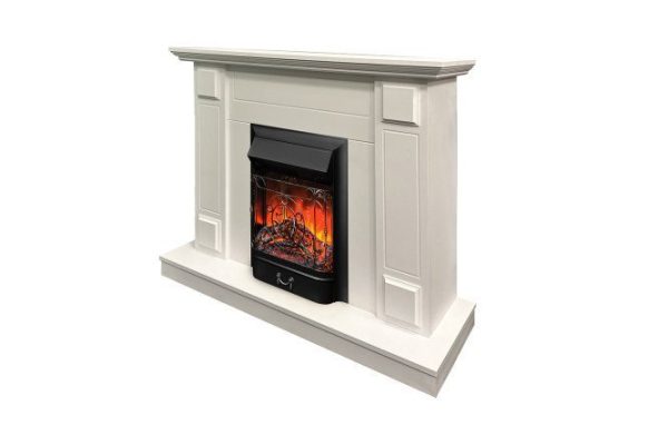 Каминокомплект Turin STD/EUG WT + Majestic LUX BL напольный